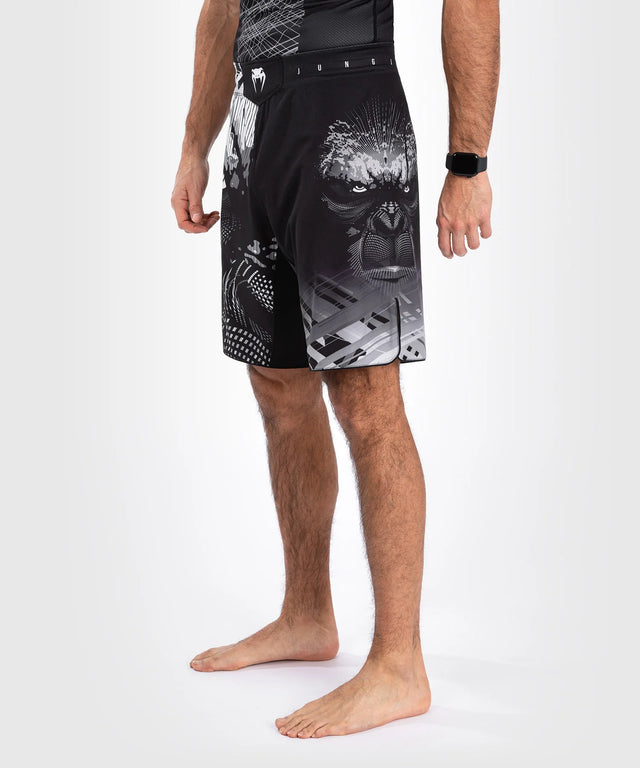 Shorts de MMA Venum Gorilla Jungle – Noir/Blanc