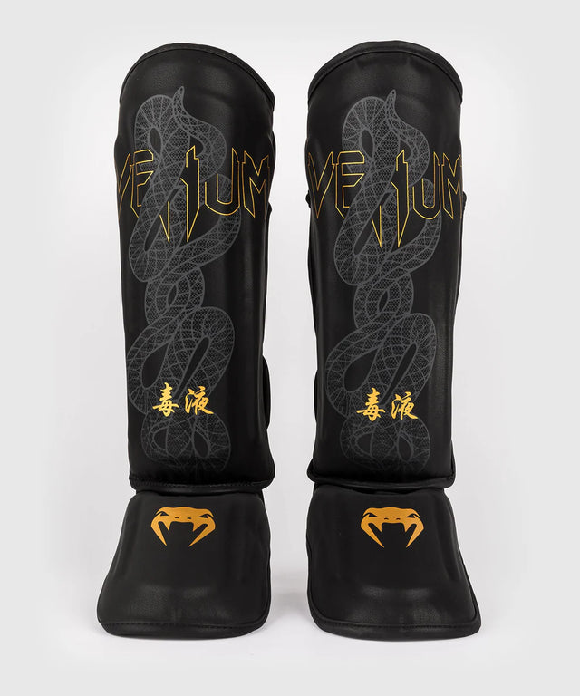 Venum Kickboxing Shin Guards Serpenti - Black