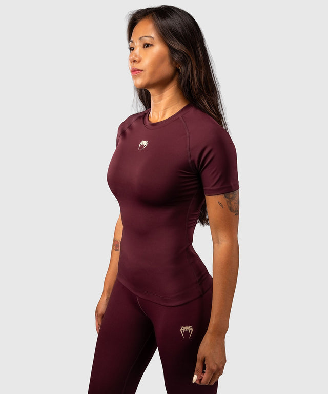 Venum Rashguard Talisman Korte Ærmer - Blomme