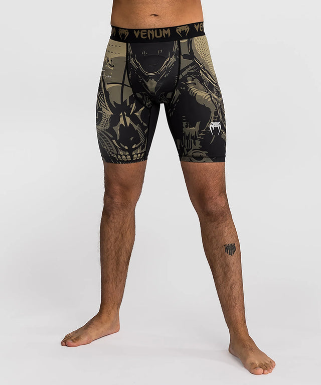 Shorts de compression Venum Invader – Noir/Sable