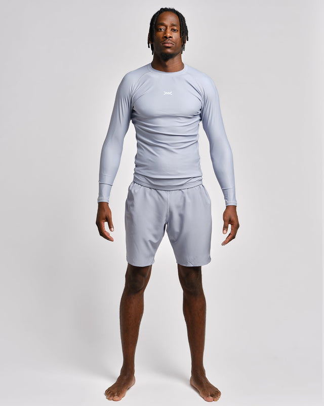 Rashguard Caged Tactical Manga Larga – Gunmetal Grey