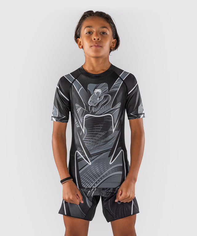 Venum Rashguard Crimson Viper 2.0 Korte Ærmer Børn - Sort/Grå