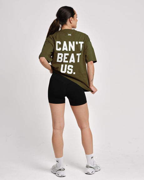 Caged T-Shirt 'CBU' - Kaki Groen vrouw