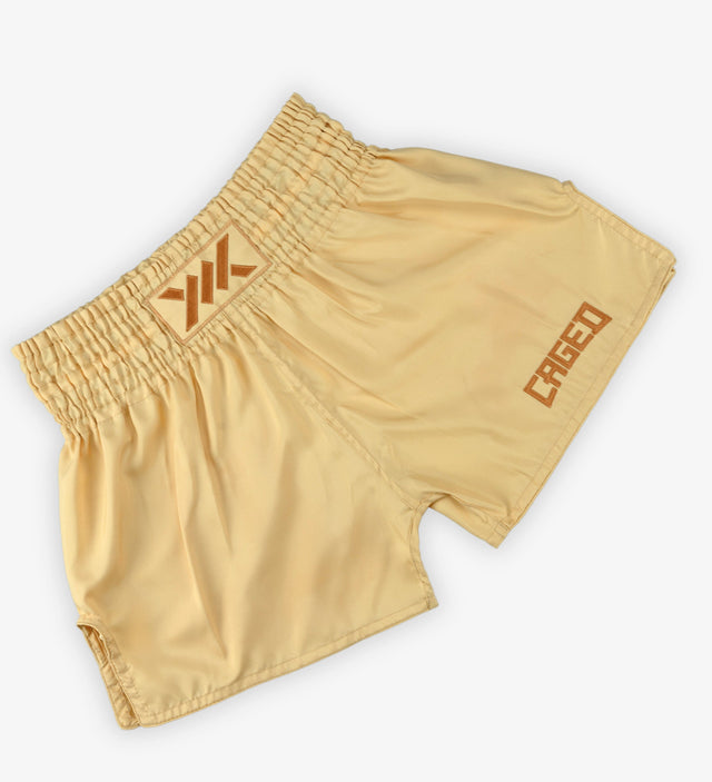 Calções de Muay Thai Caged Classic – Pêssego para mulher