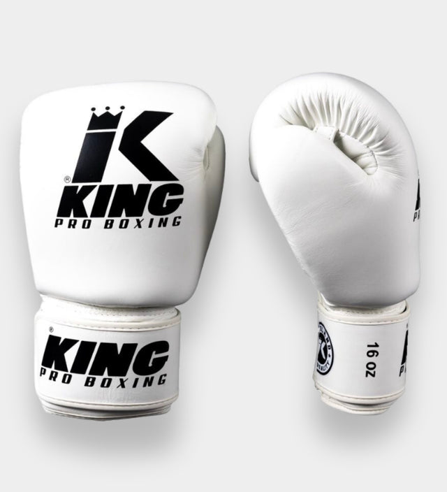 King Pro Boxing Boxhandschuhe BGVL3 – Weiß/Schwarz