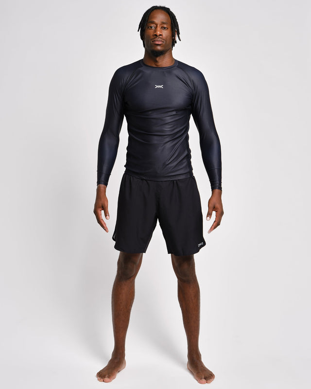 Caged Rashguard Tactical Long Sleeve - Black