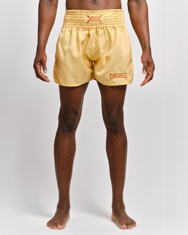 Calções de Muay Thai Caged Classic – Pêssego
