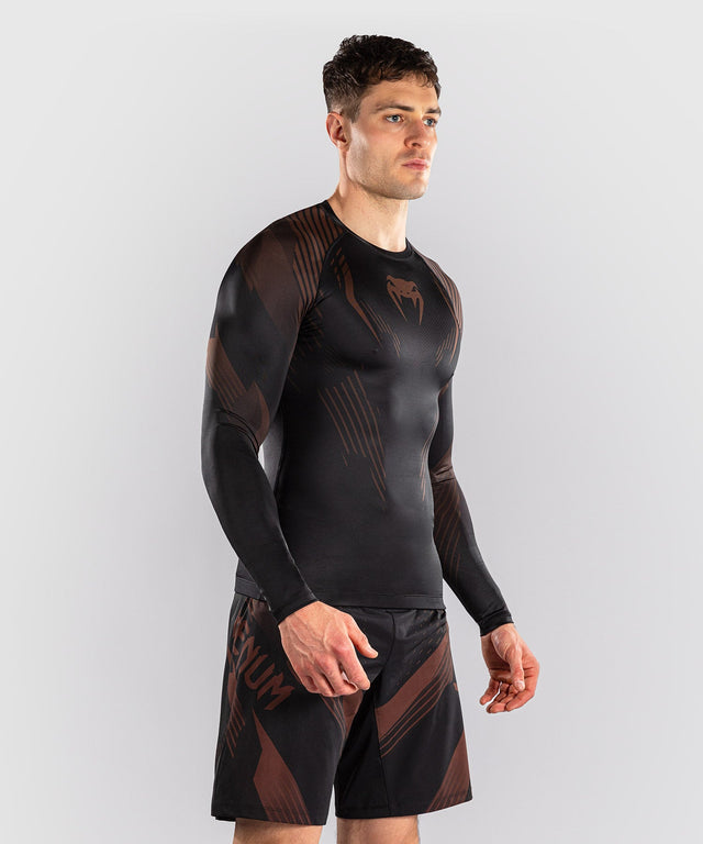Rashguard Venum No-Gi 6.0 Maniche Lunghe – Nero/Marrone