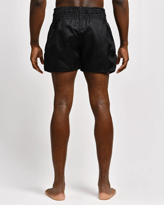 Caged Muay-Thai-Shorts Classic – Schwarz/Schwarz