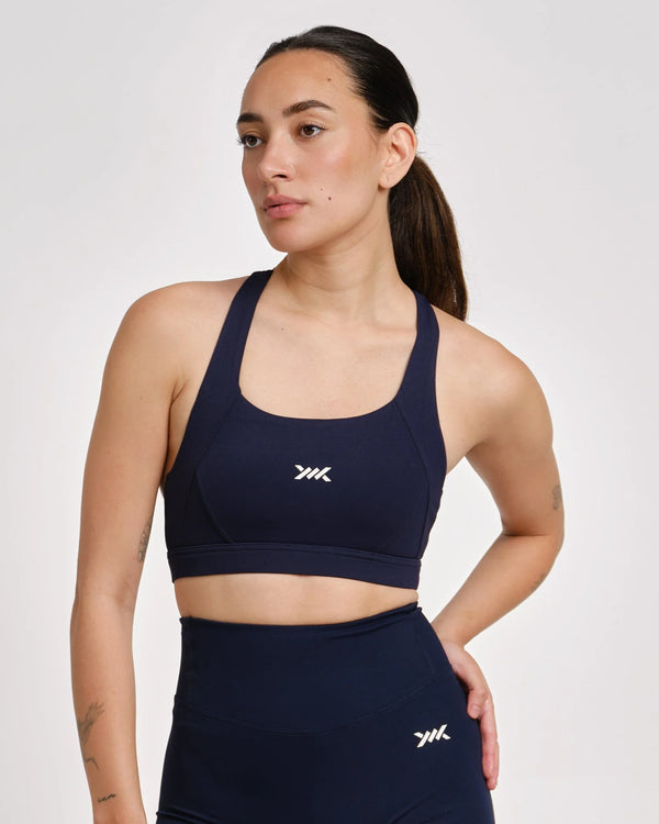 Caged Essential Sports-bh - Navy Blå