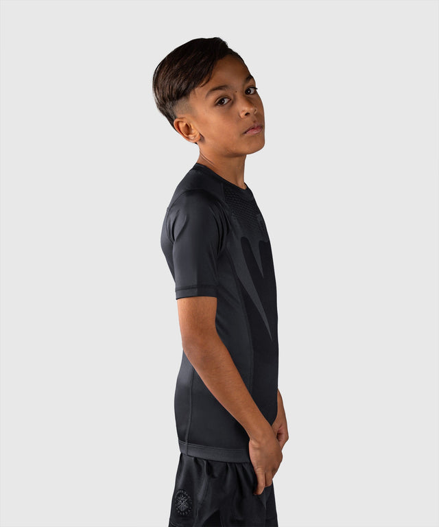 Rashguard Venum Attack Corte Maniche Bambini – Nero/Oro