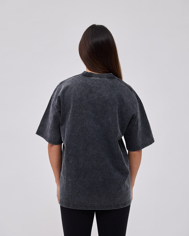 Caged Club T-Shirt – Washed Schwarz