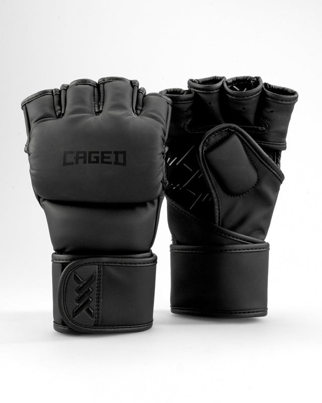 Caged MMA-handsker Shadow - Mat sort