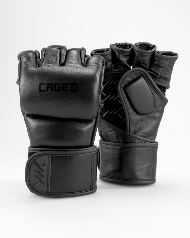 Caged MMA-handsker 'X' Series - Sort/Sort