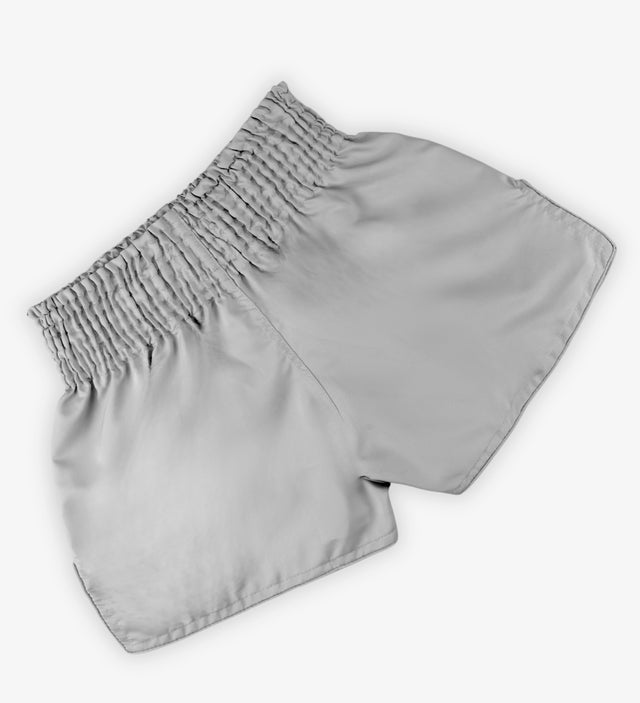 Caged Muay-Thai-Shorts Classic – Hellgrau/Schwarz