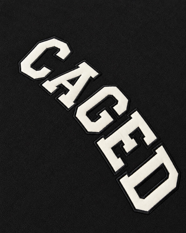 Caged Hoodie Varsity – Černá