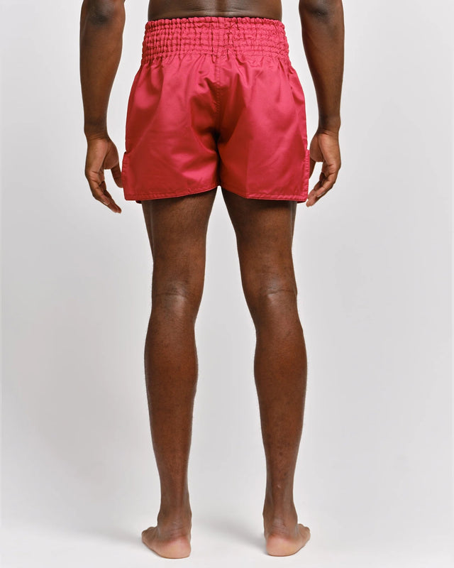 Caged Muay-Thai-Shorts Classic – Rot/Weiß