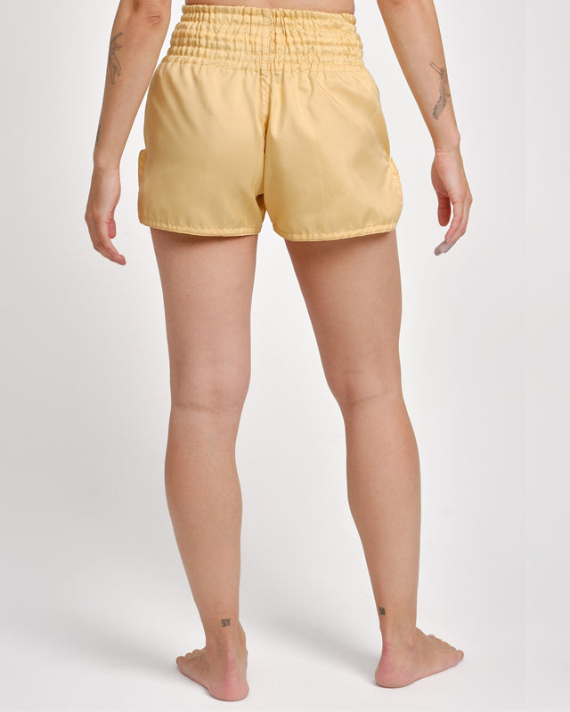 Calções de Muay Thai Caged Classic – Pêssego para mulher