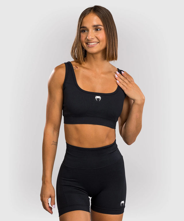 Bustieră sport Venum Sculpt Long – Negru/Alb