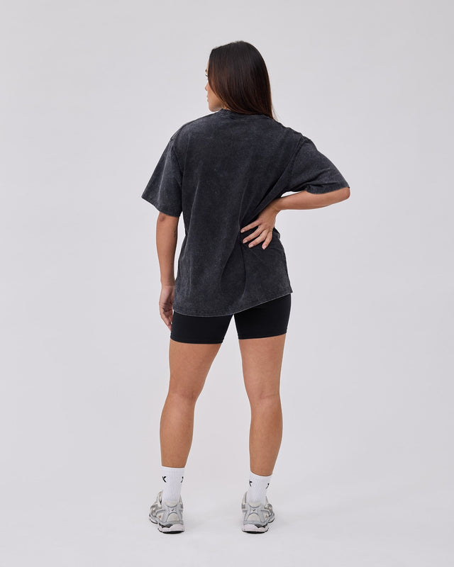 Caged Club T-Shirt – Washed Schwarz