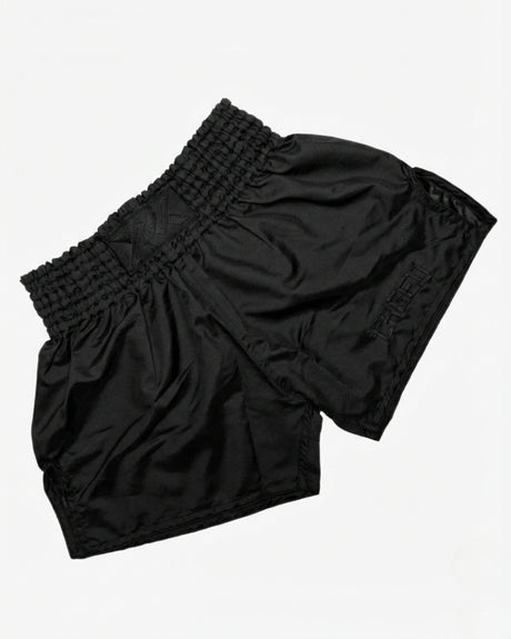 Pantaloni scurți Muay Thai Caged Classic - Negru/Negru fotografie produs