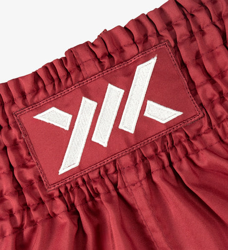 Pantaloni scurți Muay Thai Caged Classic – Roșu/Alb femei
