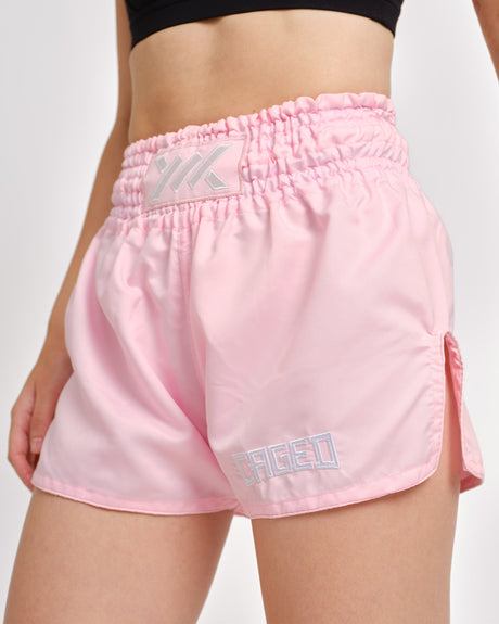 Caged Muay Thai Shorts Classic - Baby Roze vrouw