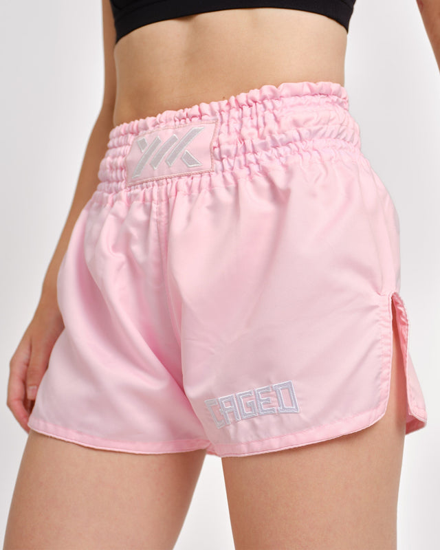 Pantalones de Muay Thai Caged Classic – Rosa Bebé Mujer