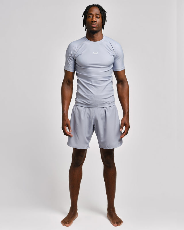 Caged Tactical Rashguard Kurzarm – Gunmetal Grey