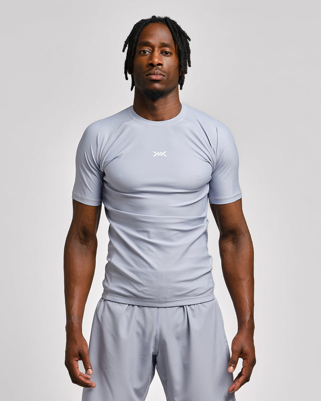Caged Tactical Rashguard Kurzarm – Gunmetal Grey