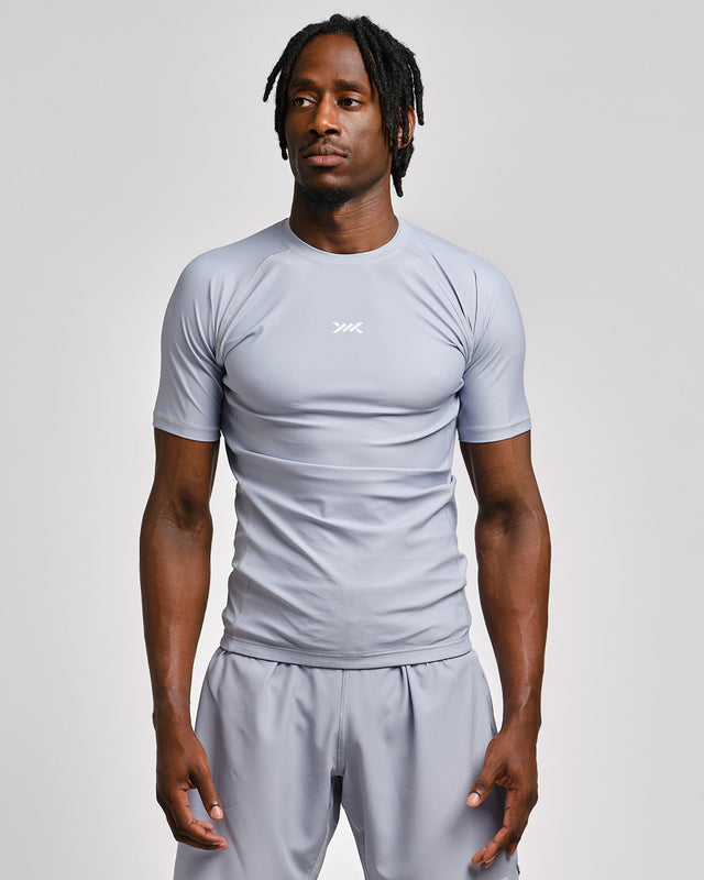 Caged Tactical Rashguard Kurzarm – Gunmetal Grey