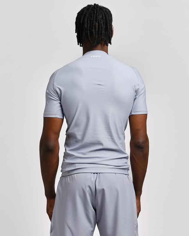 Caged Tactical Rashguard Kurzarm – Gunmetal Grey