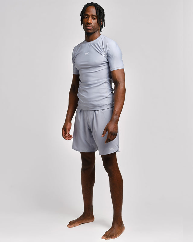 Caged Tactical Rashguard Kurzarm – Gunmetal Grey