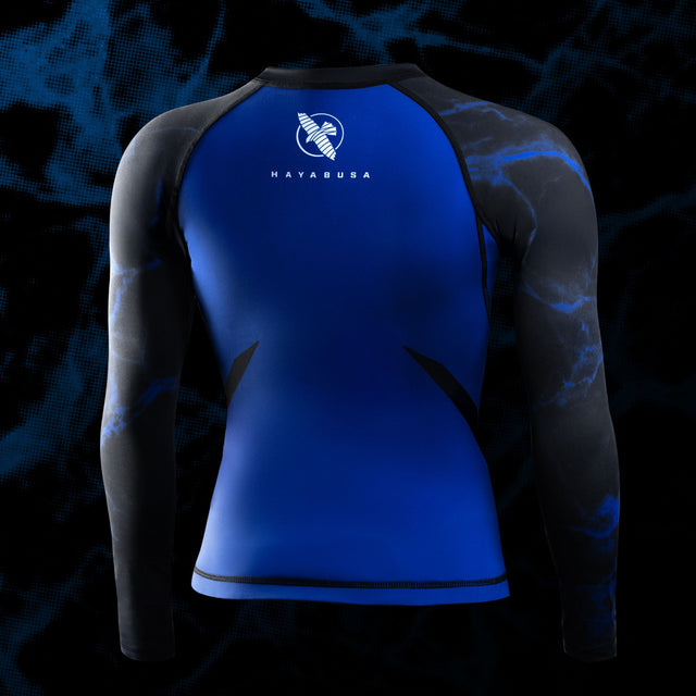 Hayabusa x UFC BJJ Rashguard Lange Ärmel Damen – Schwarz/Blau