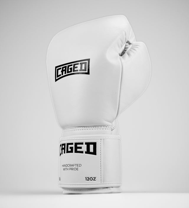 Luvas de boxe Caged 'X' Series – Branco/Preto