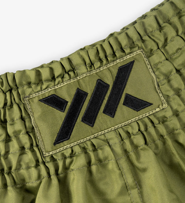 Spodenki Muay Thai Caged Classic – Kaki/Czarne damskie