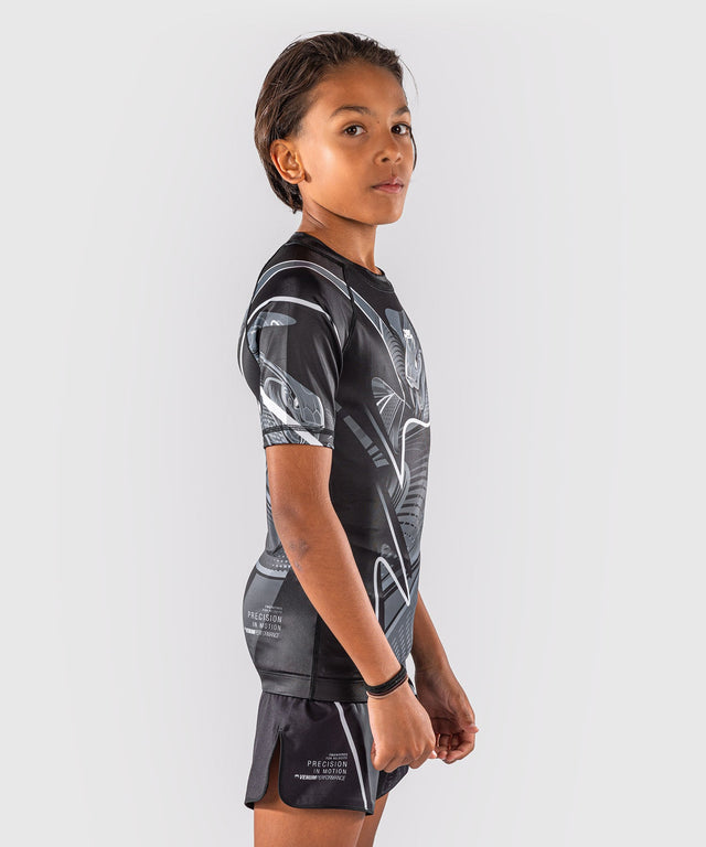 Venum Rashguard Crimson Viper 2.0 Korte Ærmer Børn - Sort/Grå