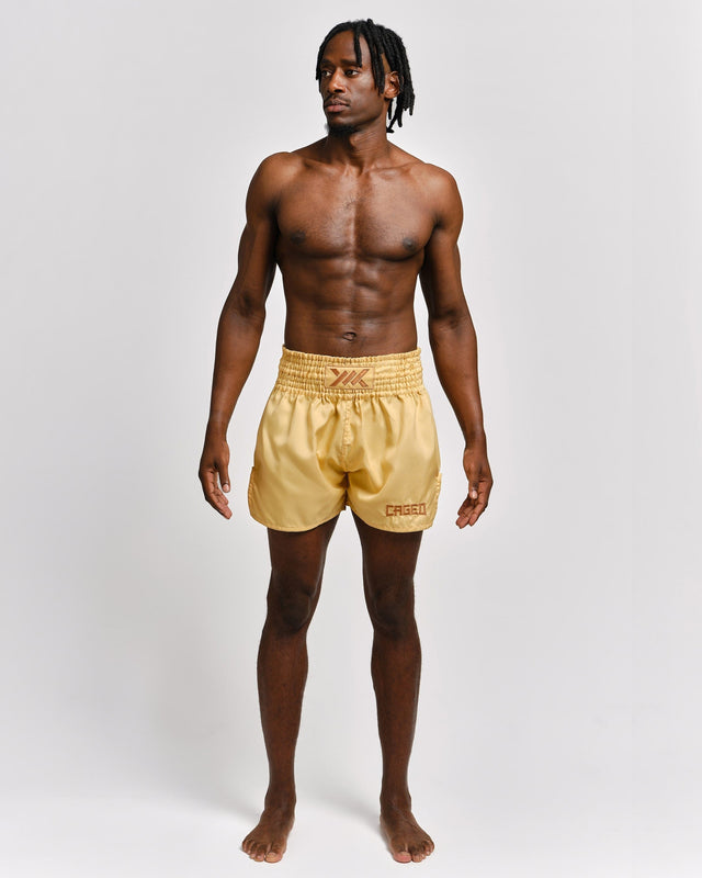 Calções de Muay Thai Caged Classic – Pêssego