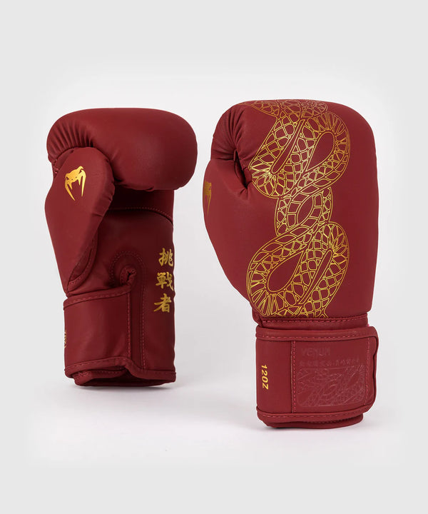 Boxerské rukavice Venum Serpenti – Burgundy
