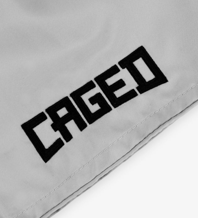 Caged Muay-Thai-Shorts Classic – Hellgrau/Schwarz