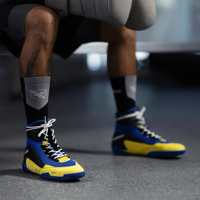 Scarpe da boxe Hayabusa Talon – Blu/Giallo