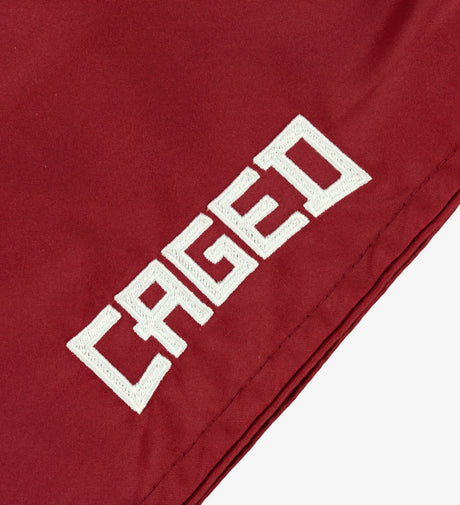 Pantaloni scurți Muay Thai Caged Classic – Roșu/Alb femei