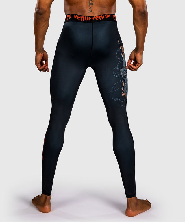 Shorts de compression Venum Thunder Dragon – Noir/Gris/Cuivre