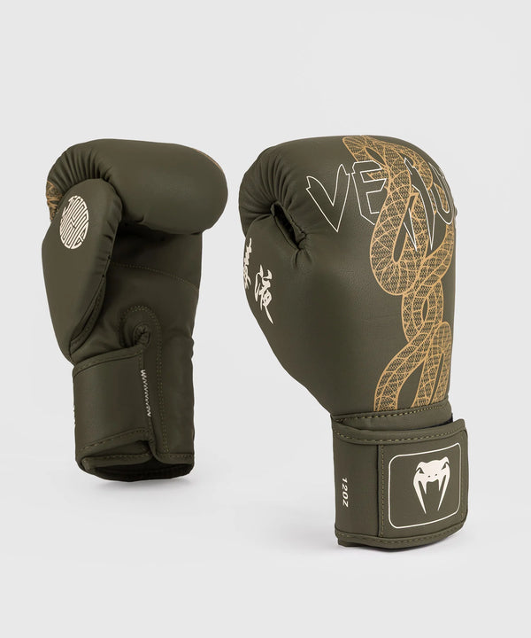 Boxerské rukavice Venum Serpenti – Khaki zelené