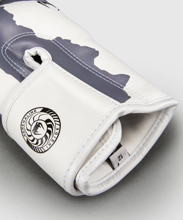 Venum Elite Boxhandschuhe – Weiß/Melange Grau