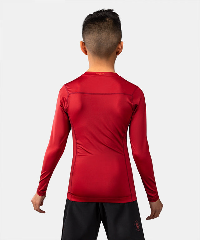 Venum Rashguard Attack Lange ærmer Børn - Sort/Rød