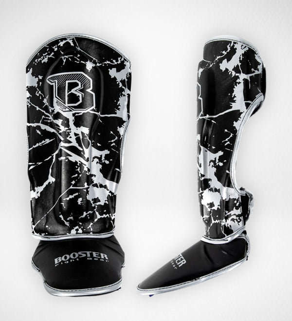 Booster Benskydd Marble Barn - Svart/Silver