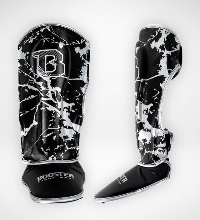 Booster Benskydd Marble Barn - Svart/Silver