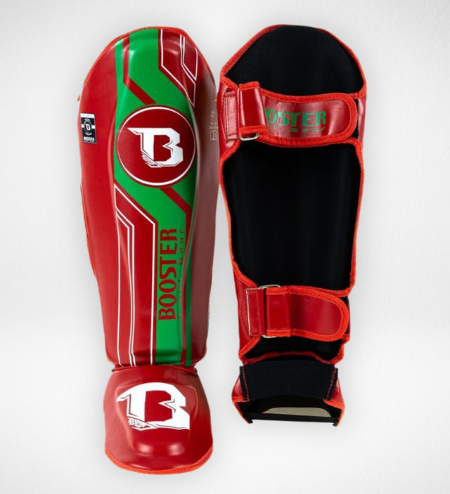 Booster Benskydd V9 'Morocco' – Röd/Grön