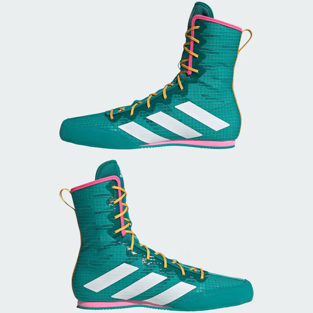 Botas de boxeo Adidas Box Hog 4 – Verde/Naranja/Rosa
